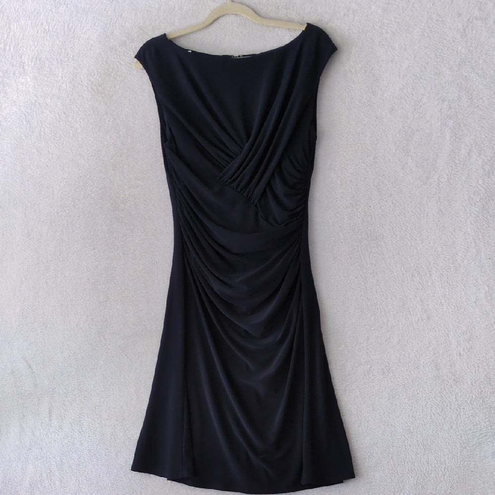 Evan Picone Womens Royal Blue Ruched Formal‎ Date Dress Size 8